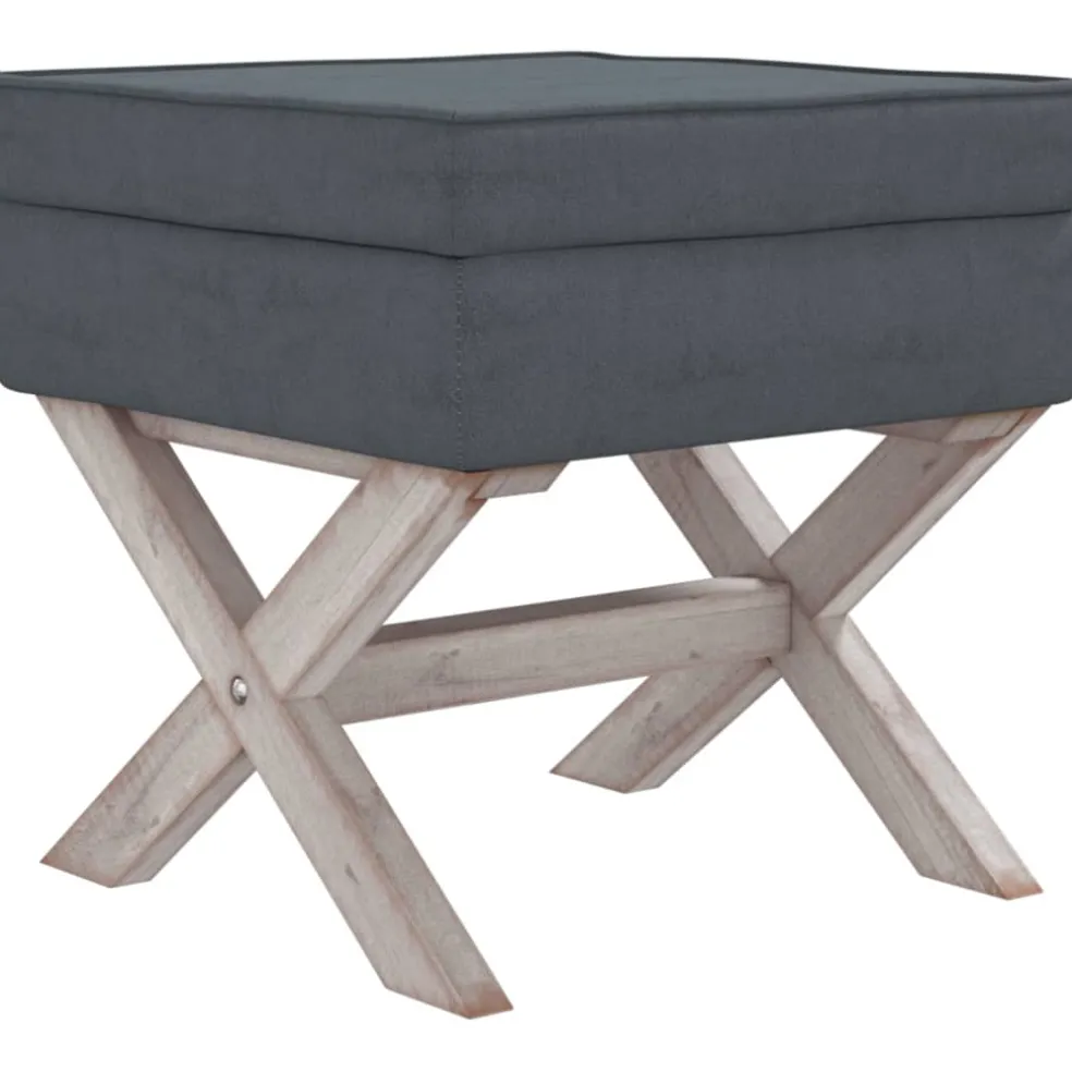 vidaXL Opbergkruk 45x45x49 cm fluweel donkergrijs