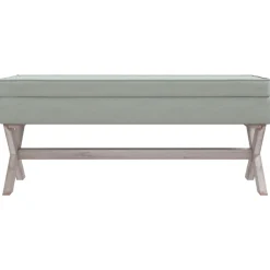 vidaXL Opbergkruk 110x45x49 cm fluweel lichtgrijs