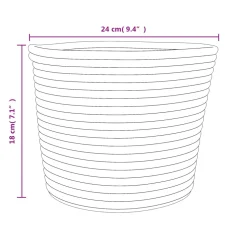 vidaXL Opbergmanden 2 st Ø 24x18 cm katoen bruin en wit