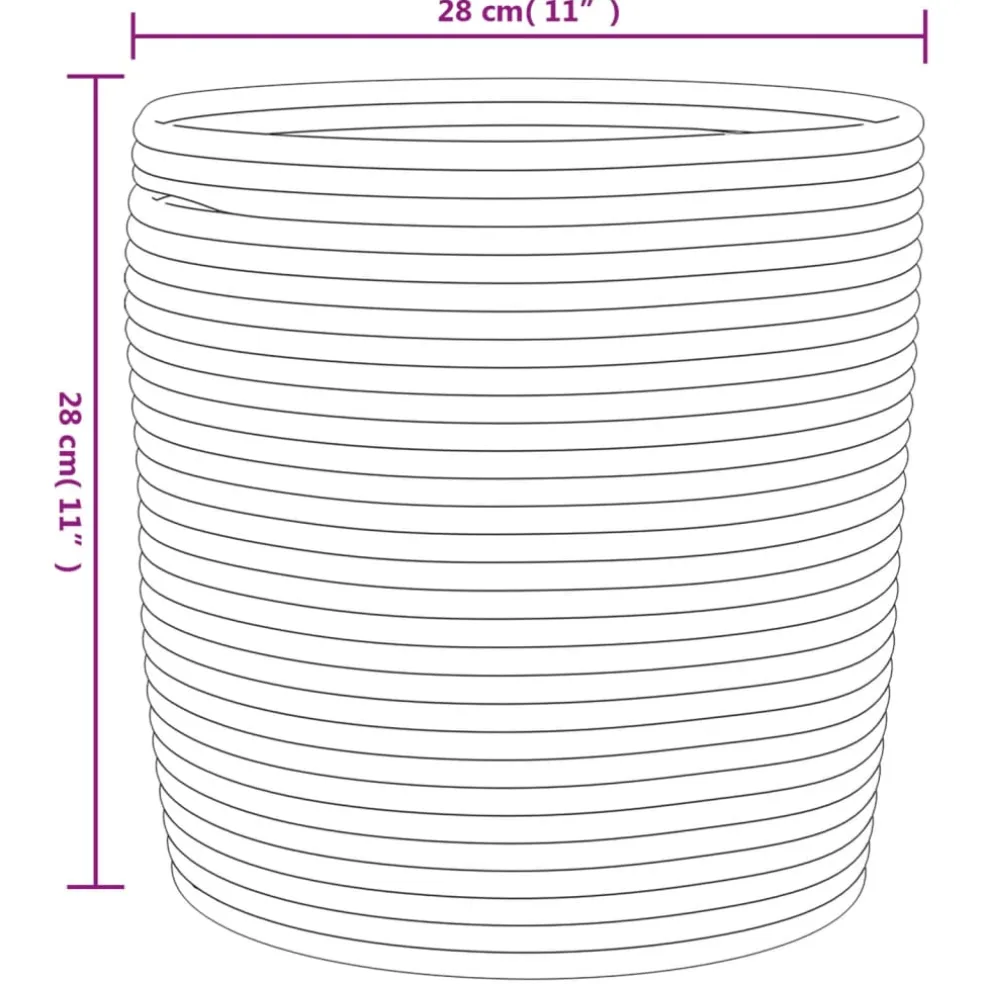 vidaXL Opbergmanden 2 st Ø 28x28 cm katoen bruin en wit