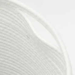 vidaXL Opbergmand met deksel Ø 40x35 cm katoen wit en zwart