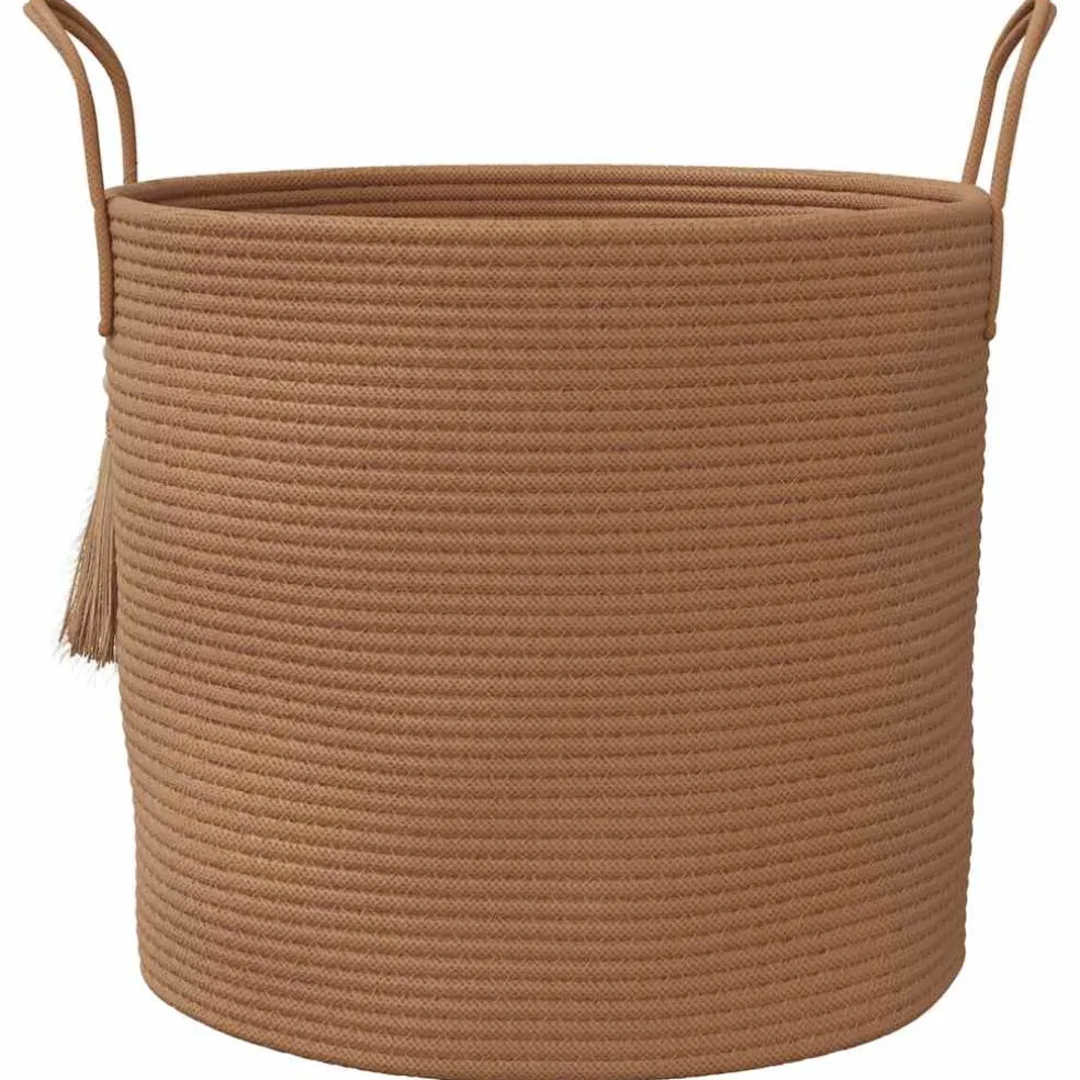 vidaXL Opbergmand Ø 40x35 cm katoen bruin
