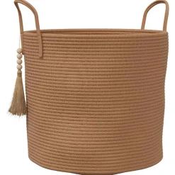 vidaXL Opbergmand Ø 40x35 cm katoen bruin