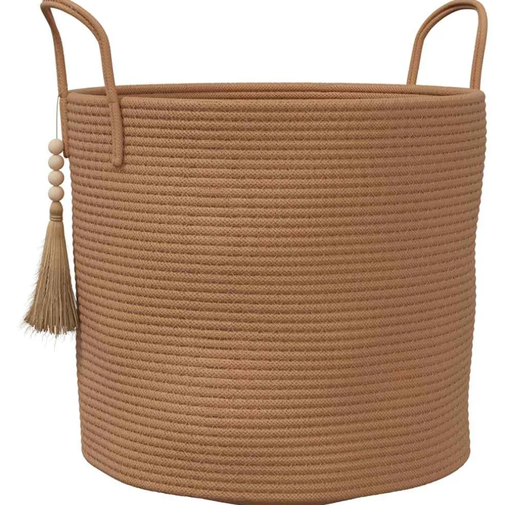 vidaXL Opbergmand Ø 40x35 cm katoen bruin