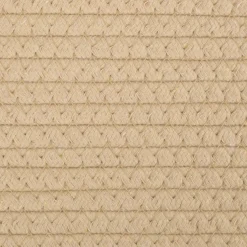vidaXL Opbergmand Ø 38x46 cm katoen beige en wit
