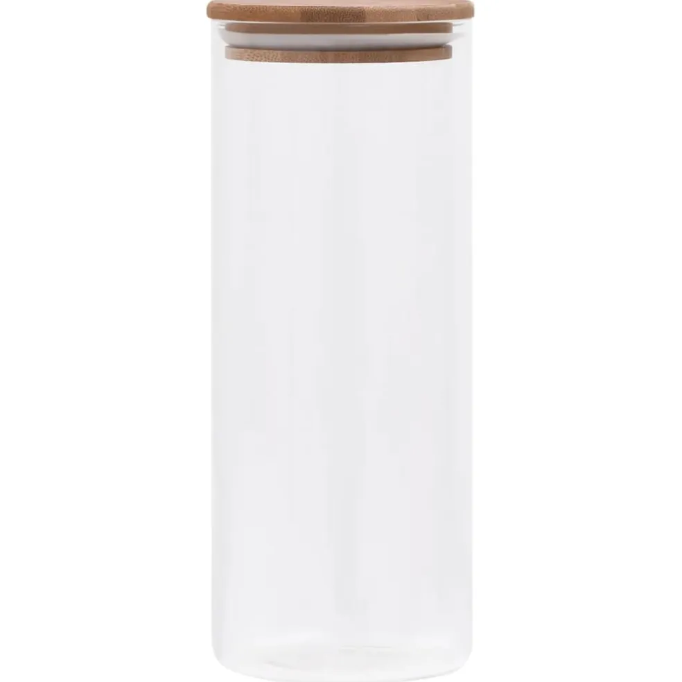 vidaXL Opbergpotten met bamboe deksel 6 st 600 ml glas