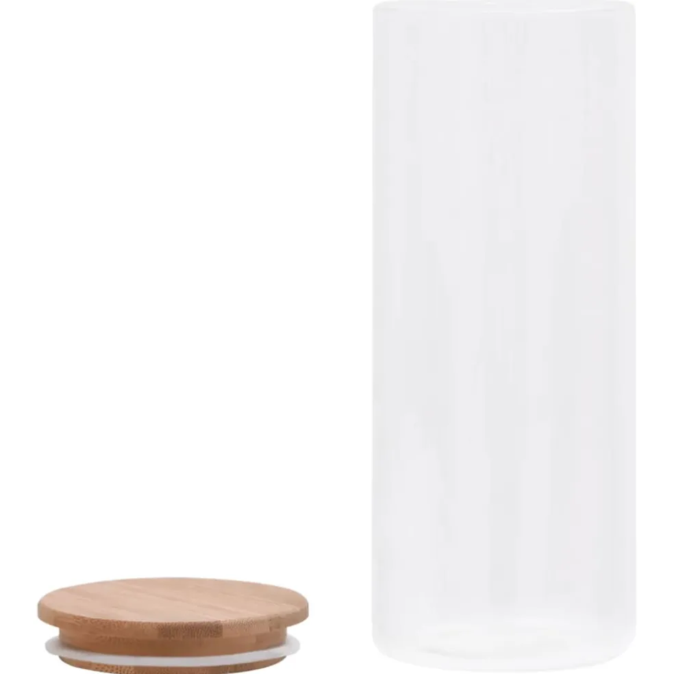 vidaXL Opbergpotten met bamboe deksel 6 st 600 ml glas