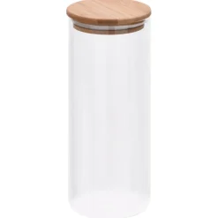 vidaXL Opbergpotten met bamboe deksel 6 st 600 ml glas