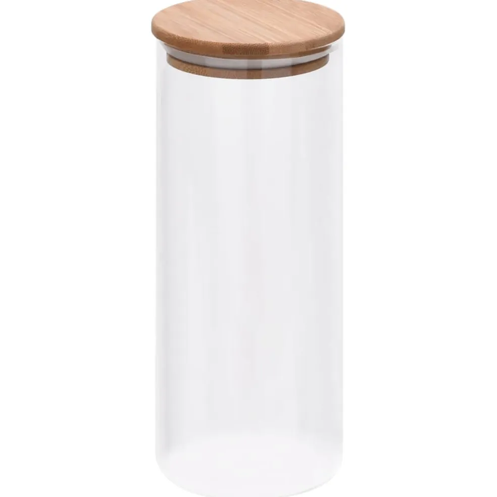 vidaXL Opbergpotten met bamboe deksel 6 st 600 ml glas