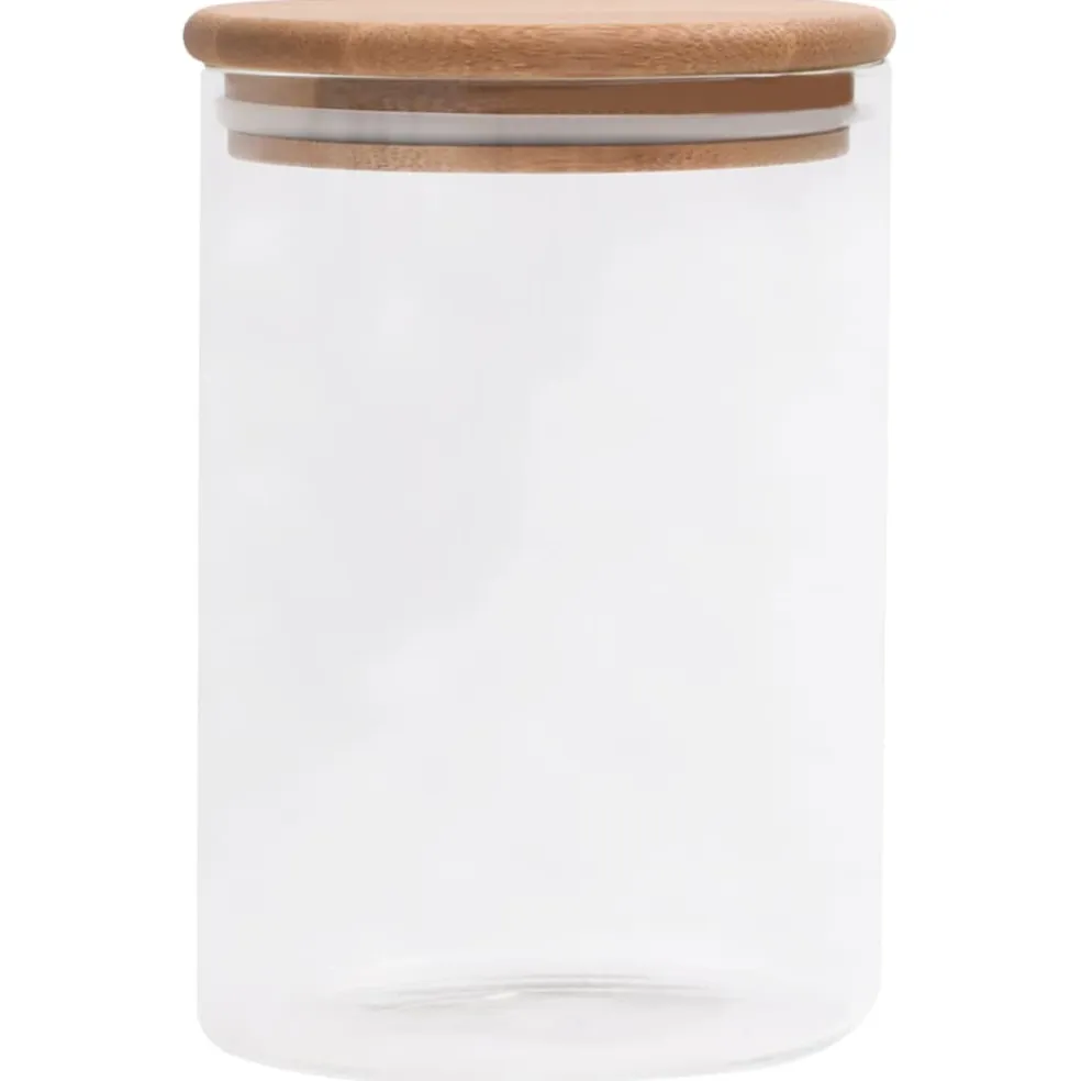 vidaXL Opbergpotten met bamboe deksels 4 st 800 ml glas