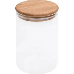 vidaXL Opbergpotten met bamboe deksels 4 st 800 ml glas