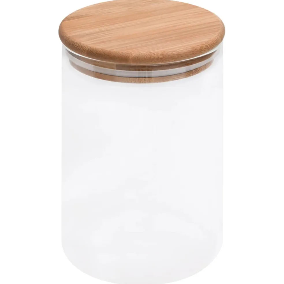 vidaXL Opbergpotten met bamboe deksels 4 st 800 ml glas