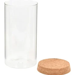 vidaXL Opbergpotten met kurken deksel 6 st 1400 ml glas