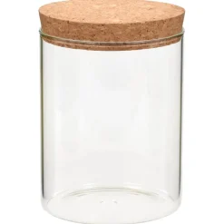vidaXL Opbergpotten met kurken deksel 6 st 650 ml glas