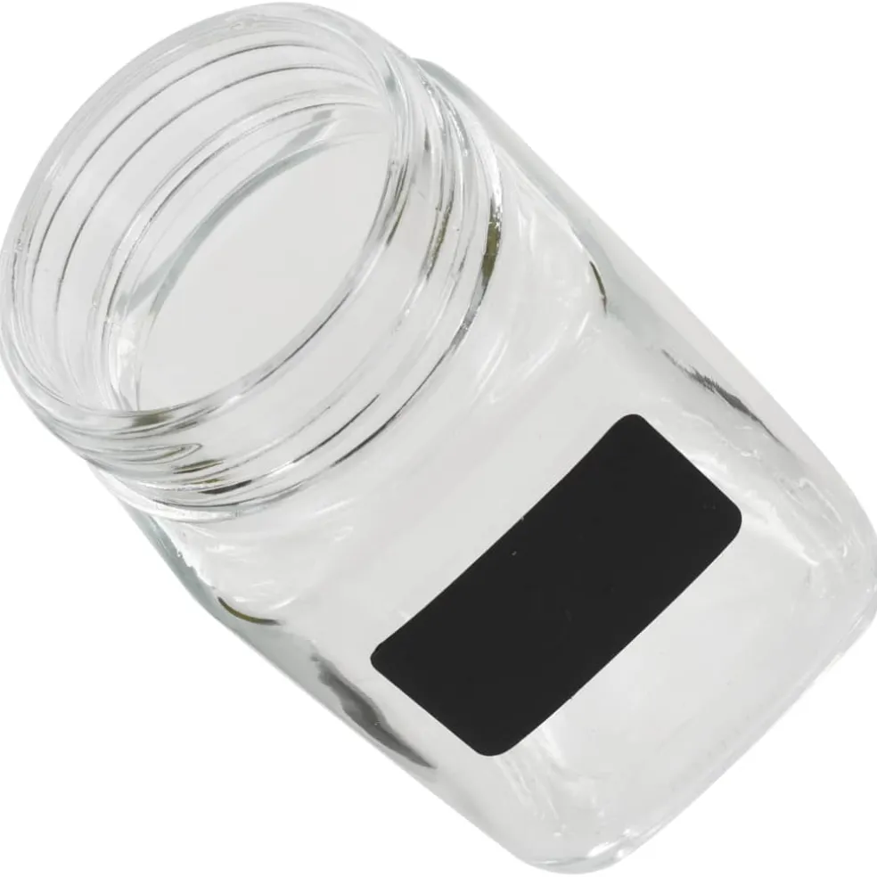 vidaXL Opbergpotten met stickers 12 st 300 ml
