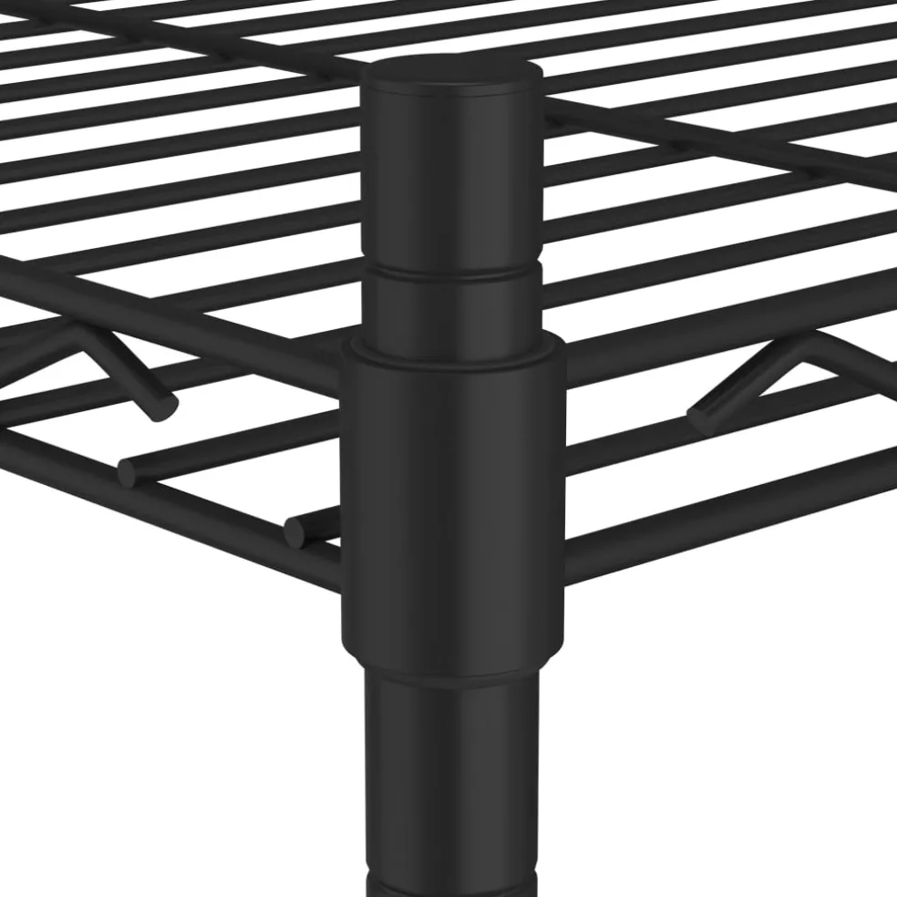 vidaXL Opbergrek 3-laags 150 kg 60x35x76 cm zwart