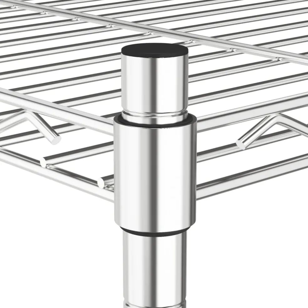 vidaXL Opbergrek 5-laags 250 kg 90x35x180 cm chroomkleurig
