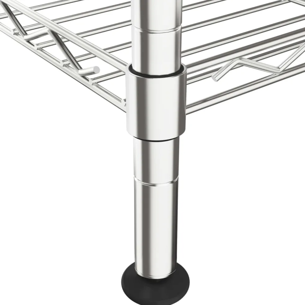 vidaXL Opbergrek 5-laags 250 kg 90x35x180 cm chroomkleurig