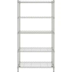 vidaXL Opbergrek 5-laags 250 kg 90x35x180 cm chroomkleurig