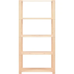 vidaXL Opbergrek 5-laags 80x38x170 cm massief grenenhout 250 kg