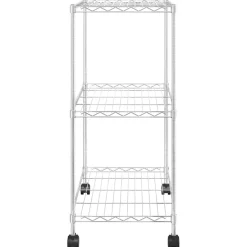 vidaXL Opbergrek met wielen 3-laags 150 kg 60x35x81 cm chroomkleurig