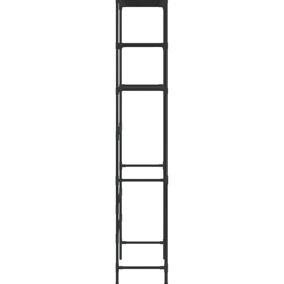 vidaXL Opbergrek voor boven toilet 3-laags 53x28x169 cm zwart
