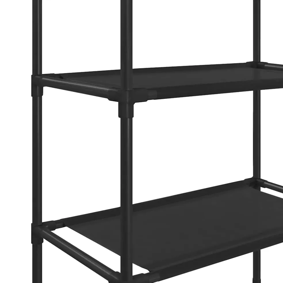 vidaXL Opbergrek voor boven toilet 3-laags 53x28x169 cm zwart