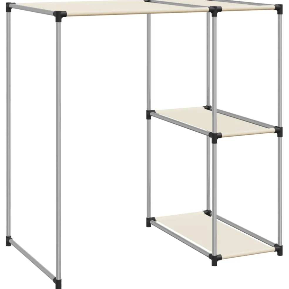 vidaXL Opbergrek voor boven wasmachine 87x55x90,5cm ijzer crèmekleurig