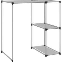 vidaXL Opbergrek voor boven wasmachine 87x55x90,5 cm ijzer grijs