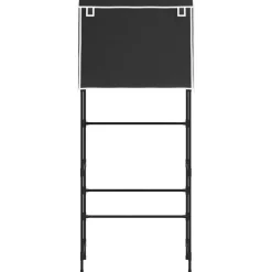 vidaXL Opbergrek voor boven wasmachine 2-laags 71x29,5x170,5 cm zwart
