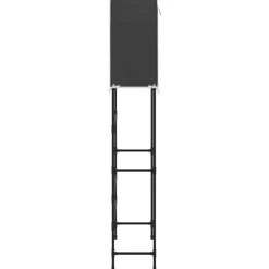 vidaXL Opbergrek voor boven wasmachine 2-laags 71x29,5x170,5 cm zwart