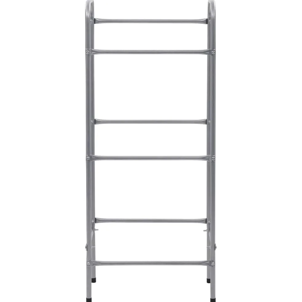 vidaXL Opbergrek voor 3 kratten 50x33x116 staal zilverkleurig