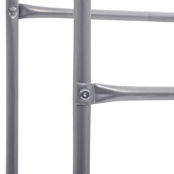 vidaXL Opbergrek voor 3 kratten 50x33x116 staal zilverkleurig