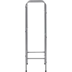 vidaXL Opbergrek voor 3 kratten 50x33x116 staal zilverkleurig