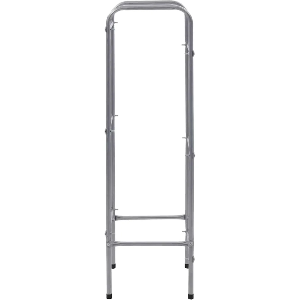 vidaXL Opbergrek voor 3 kratten 50x33x116 staal zilverkleurig