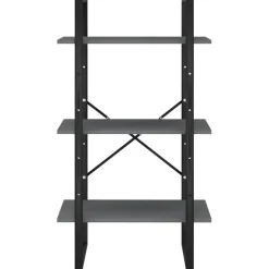 vidaXL Opbergrek 60x30x105 cm massief grenenhout grijs
