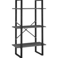 vidaXL Opbergrek 60x30x105 cm massief grenenhout grijs