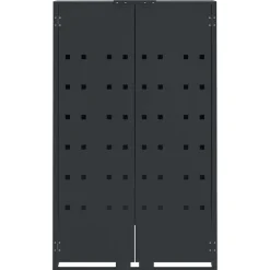 vidaXL Opbergruimte voor enkele afvalbak antraciet 69x79x117 cm staal