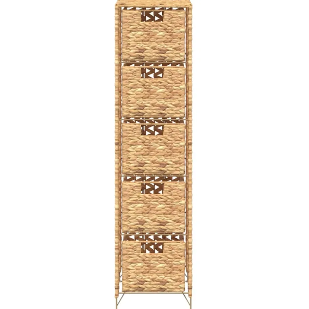 vidaXL Opbergset met 5 manden 25,5x37x100 cm waterhyacint