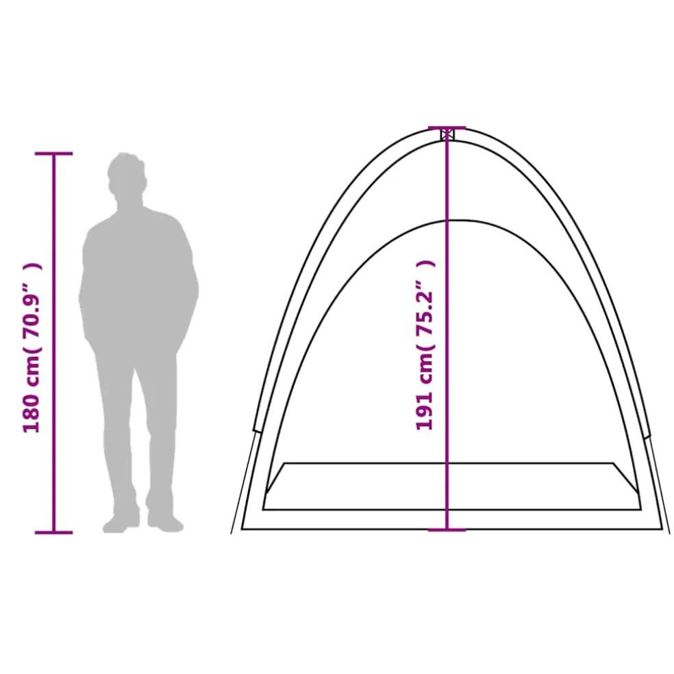 vidaXL Opbergtent waterdicht blauw