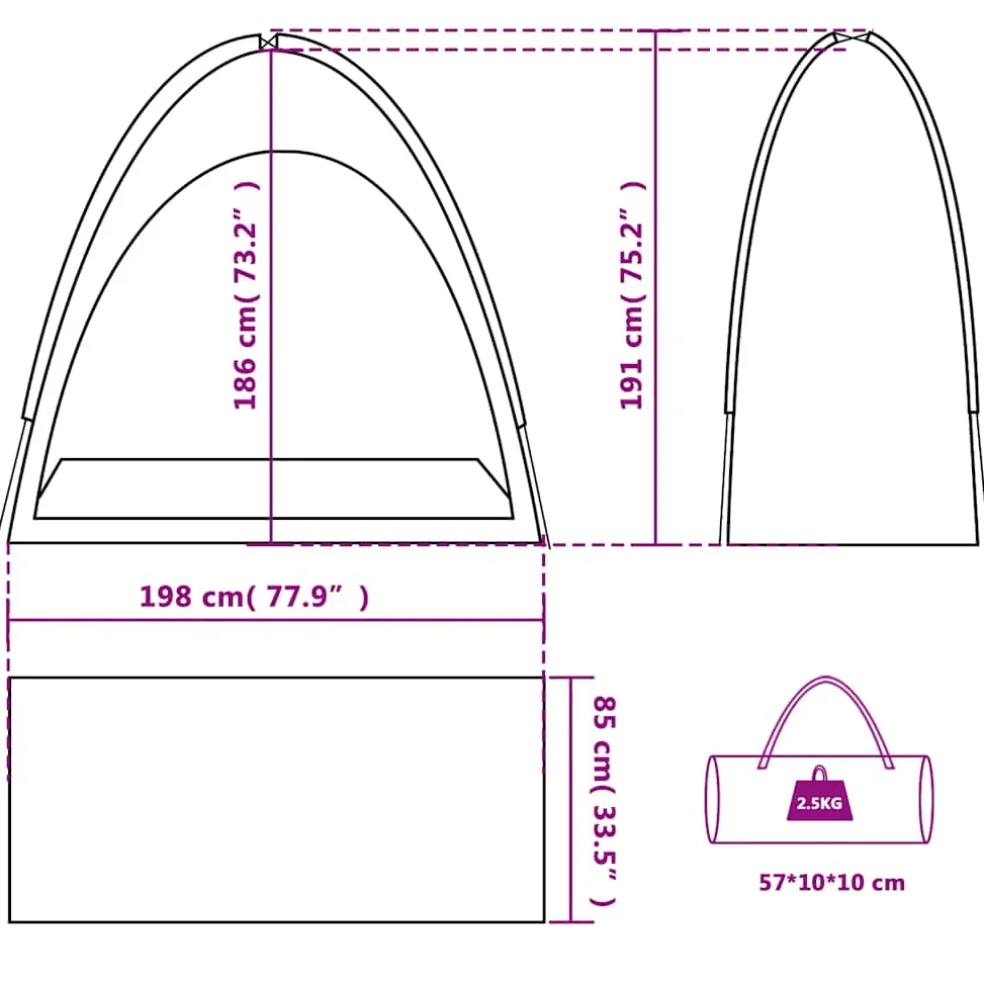 vidaXL Opbergtent waterdicht blauw