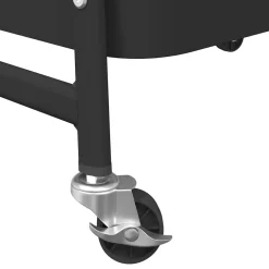 vidaXL Opbergtrolley 3-laags 42x41,5x77 cm staal zwart