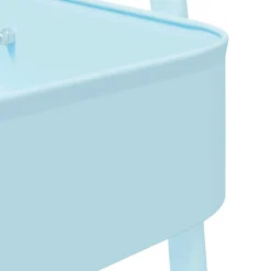 vidaXL Opbergtrolley 3-laags 42x41,5x77 cm staal blauw