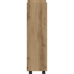 vidaXL Opbergtrolley smal 3-laags bewerkt hout artisanaal eikenkleurig