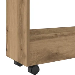 vidaXL Opbergtrolley smal 3-laags bewerkt hout artisanaal eikenkleurig