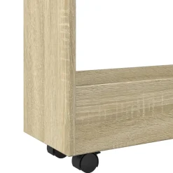 vidaXL Opbergtrolley smal 3-laags bewerkt hout sonoma eikenkleurig