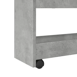 vidaXL Opbergtrolley smal 4-laags bewerkt hout betongrijs
