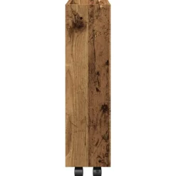 vidaXL Opbergtrolley smal 3-laags bewerkt hout oud houtkleurig