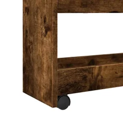 vidaXL Opbergtrolley smal 4-laags bewerkt hout gerookt eikenkleurig