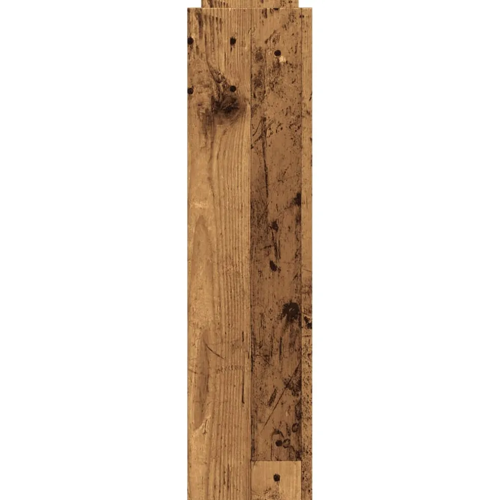 vidaXL Opbergtrolley smal 4-laags bewerkt hout oud houtkleurig